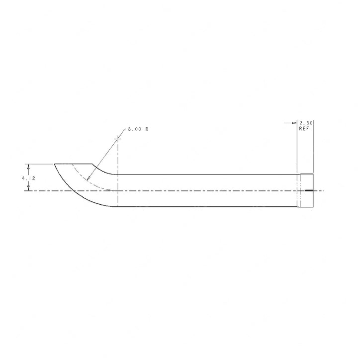 WWS 23202B3453-012 PIPE,CURVED END
