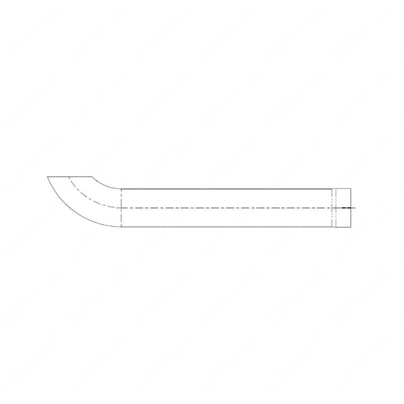 WWS 23527C3508-021 PIPE 5OD STR CHR