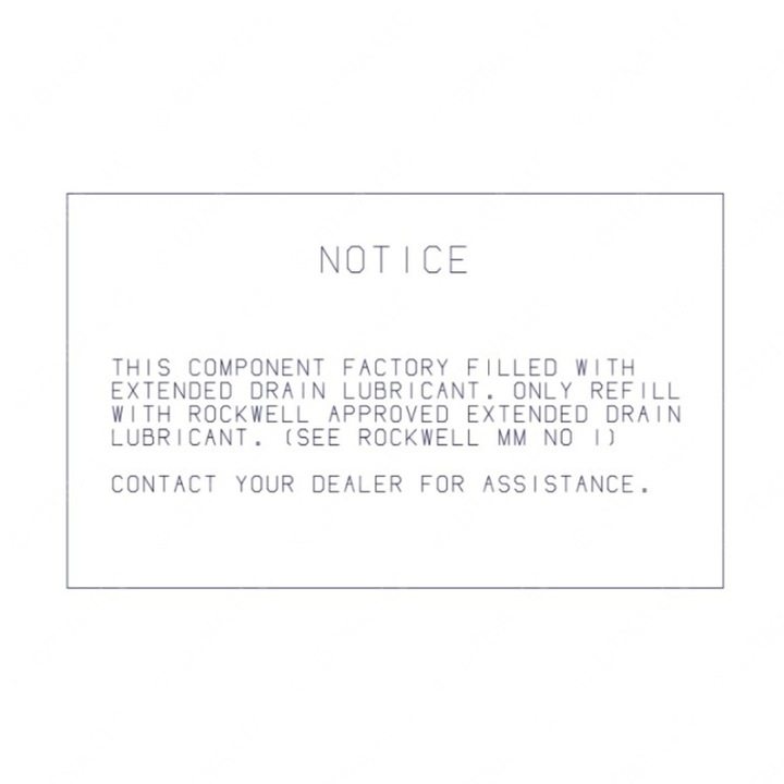 WWS 43020-3408 LABEL,SYNTHETIC OIL