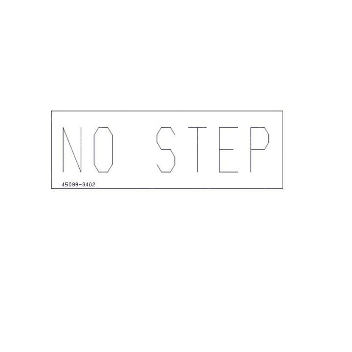 WWS 45099-3402 DECAL,WARNING NO STE