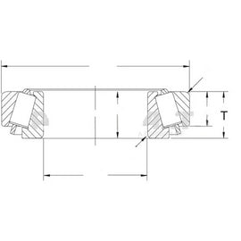 BW3720 BEARING-RLR TPRD CUP SGL 3.67OD X 0.94W