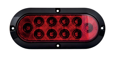 FLTSTT60110R 6 RED OVAL S/T/T, 10 LED, SUR