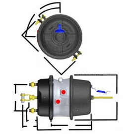 GC3636CW CHAMBER-BRAKE HALDEX 3036